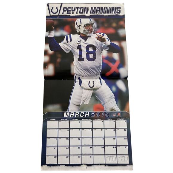 Peyton Manning NFL Indianapolis Colts 2010 Large Photo Calendar 12X12 - Picture 3 of 7